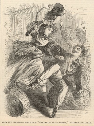 音乐和不和谐;在Clapham播放的The Taming of the Shaming中的场景 作者 英语学校