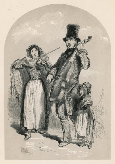 音乐在街上，1849年 作者 英语学校