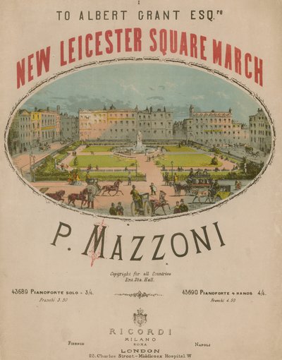 P Mazzoni为新莱斯特广场3月的乐谱 作者 英语学校