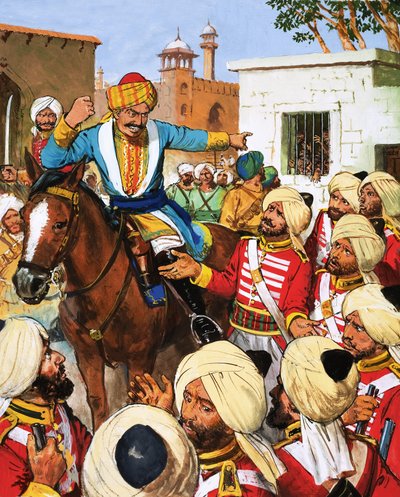 纳纳-萨希布的卫兵拒绝枪杀印度兵变的囚犯 作者 英语学校