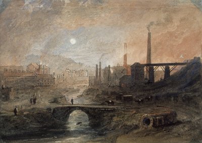 南蒂格洛炼铁厂，约 1829 年（纸面水彩画） 作者 英语学校