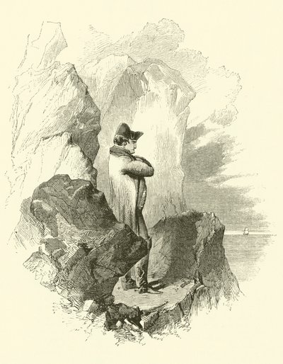 流亡中的拿破仑（雕版画 作者 英语学校