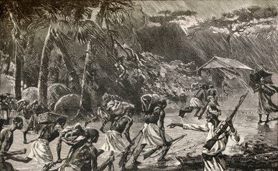 1886 年至 1889 年亨利-莫顿-斯坦利爵士的非洲埃明-帕夏救济远征中的当地搬运工 作者 英语学校