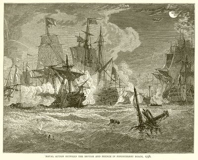 1758年英国和法国在本地治里路的海军行动 作者 英语学校