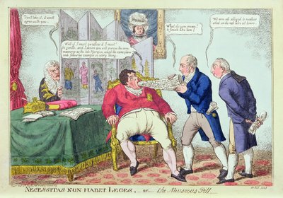 Necessitas Non Habet Leges，或恶心丸，1823年（手工彩色雕刻） 作者 英语学校