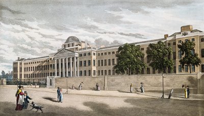 新的伯利恒医院，圣乔治的菲尔兹，由莱利雕刻，1817年 作者 英语学校