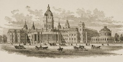 新旧市政厅，旧金山，来自&39;美国图片&39;，由The Religious Tract Society出版，1876年 作者 英语学校