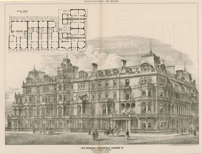 New Mansions，Chesterfield Gardens，London W，John Thomas Wimperis，建筑师 作者 英语学校