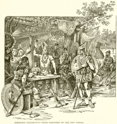 北欧人庆祝他们发现新世界 作者 英语学校