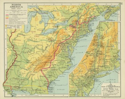 北美 1689-1783（彩色石版印刷） 作者 英语学校