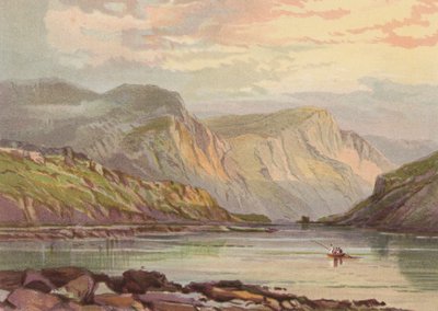 威尔士北部，Llyn Ogwen（彩色石版画） 作者 英语学校