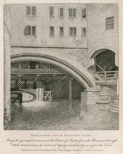 Traitors Gate的北面或内部 作者 英语学校
