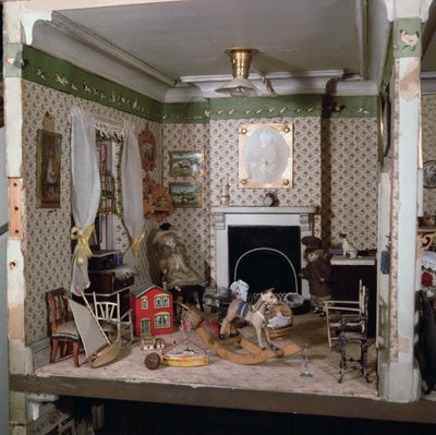 1890年Miss Miles House的玩具托儿所（混合媒体） 作者 English School