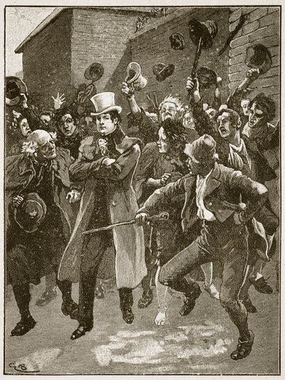 OConnell从监狱回家，插图来自Cassells Illustrated History of England（sepia photo） 作者 英语学校
