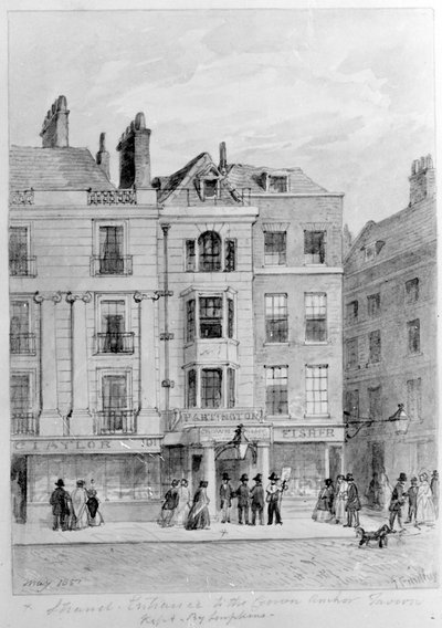1851年皇冠和锚酒馆的旧入口 作者 英语学校