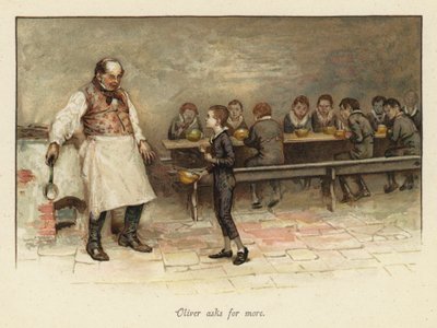 Oliver asks for more (chromolitho) 作者 英语学校