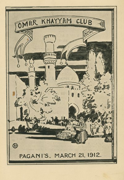 Omar Khayyam俱乐部晚宴，1912年3月21日，在Paganis餐厅 作者 英语学校
