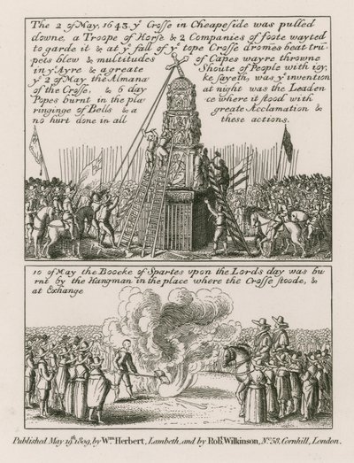 1643年5月2日，伦敦Cheapside的十字架被拆除 作者 英语学校