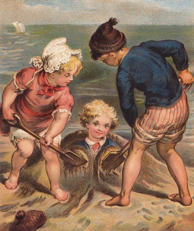 海边。(彩色平版） 作者 英语学校