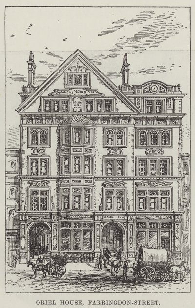 Oriel House，法灵顿街（雕刻） 作者 英语学校