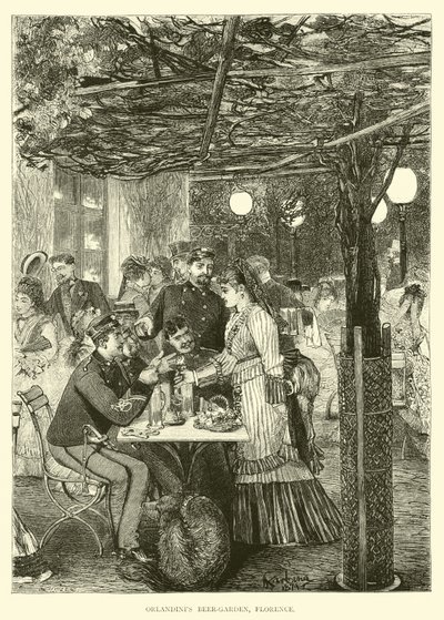 Orlandints Beer-Garden，佛罗伦萨 作者 英语学校