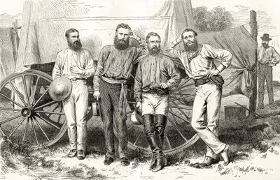 Overland Telegraph Party，c.1872，来自Howard Willoughby的“澳大利亚图片”，由伦敦宗教学会出版，1886年 作者 英语学校