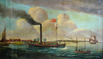 附：巴顿水边的皇家宪章，约 1850 年（布面油画） 作者 英语学校