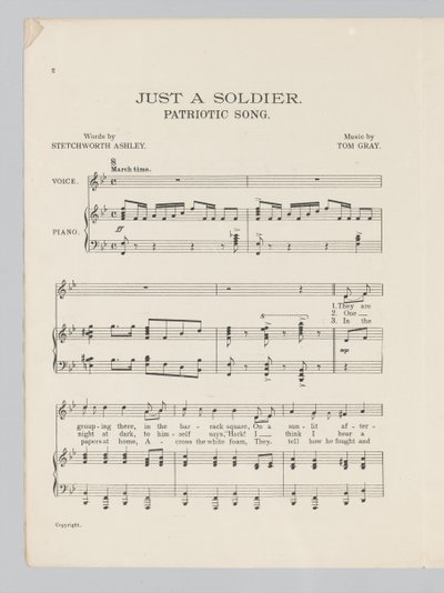 第2页歌曲Just a Soldier的乐谱 作者 英语学校