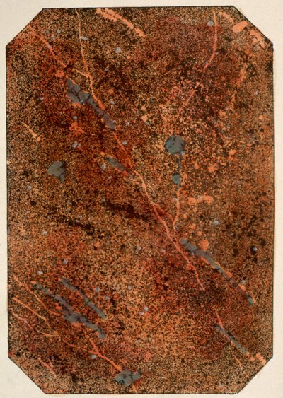 18世纪80年代出版的维多利亚时代图案书中的页面，展示了大理石花纹效果 作者 英语学校
