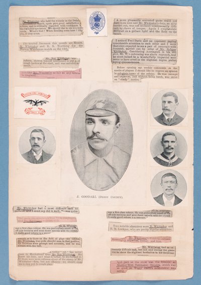 来自Nat Whittaker在1895-96赛季编写的剪贴簿中的页面 作者 英语学校