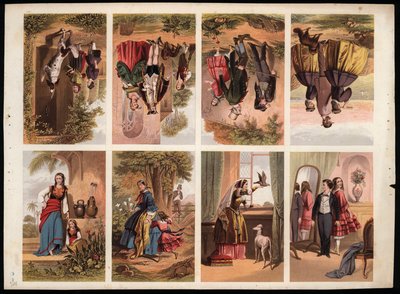Page of Victorian printed scraps (coloured engraving) 作者 英语学校