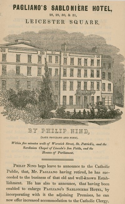 Paglianos Sabloniere酒店，莱斯特广场，伦敦 作者 英语学校