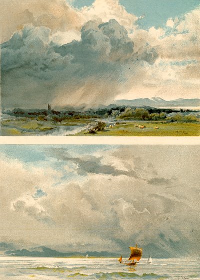 绘制天空（彩色石版画） 作者 英语学校