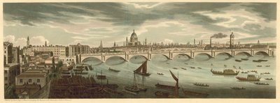 在伦敦的全景包括伦敦桥和圣Pauls大教堂 作者 英语学校