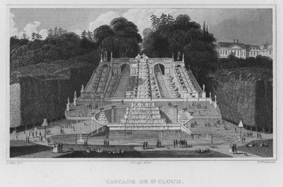 Paris, Cascade De St Cloud (engraving) 作者 英语学校