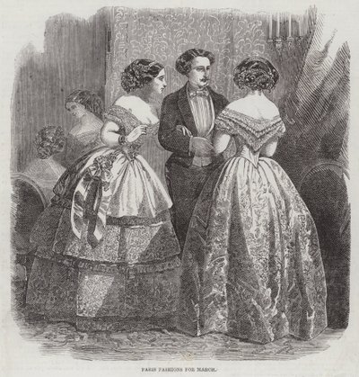 Paris Fashions for March (engraving) 作者 英语学校