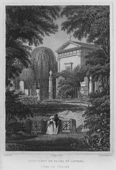 Paris, Monument De Talma Et Autres, Pere La Chaise (engraving) 作者 英语学校