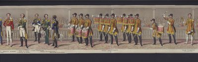 Part of the panorama of the marriage of Queen Victoria, c.1840 (hand-coloured aquatint) 作者 英语学校