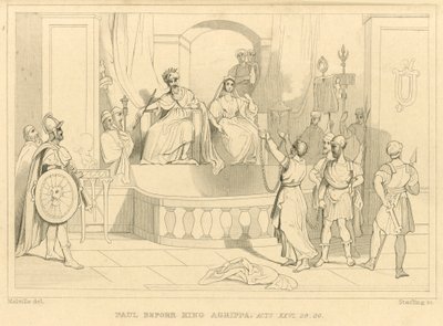 Paul before King Agrippa, Acts XXVI, 28, 29 (engraving) 作者 英语学校