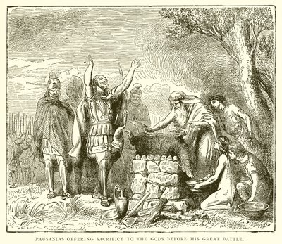 Pausanias在他的大战之前向众神献祭 作者 英语学校