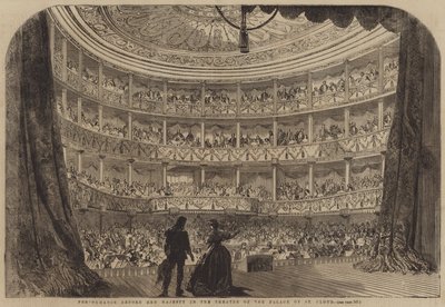 Performance before Her Majesty in the Theatre of the Palace of St Cloud (engraving) 作者 英语学校