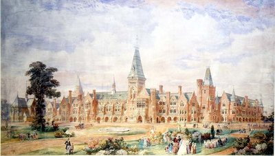 学校或学院的透视设计，约1865年 作者 英语学校