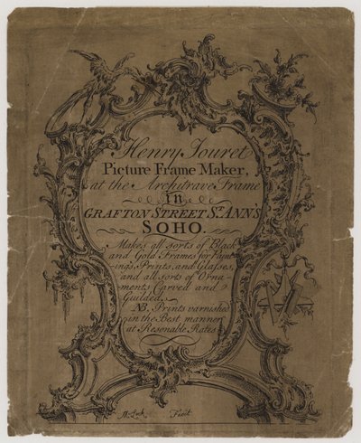 相框制造商Henry Jouret，交易卡 作者 英语学校