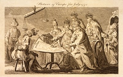 1772 年 7 月的欧洲图片，约 1772 年（雕刻） 作者 英语学校