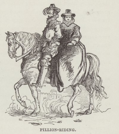 Pillion-riding (engraving) 作者 英语学校