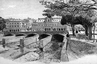 法国尼斯的马塞纳广场，摘自《地中海风情画》第三卷，由卡塞尔公司出版。Ltd.出版。 作者 英语学校