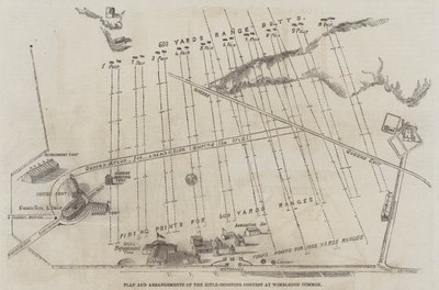 温布尔登公开赛步枪射击比赛的计划和安排（版画） 作者 英语学校