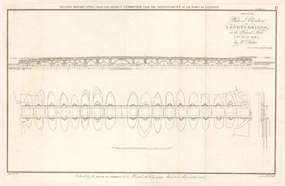伦敦桥的规划和高程，截至1799年7月2日 作者 英语学校