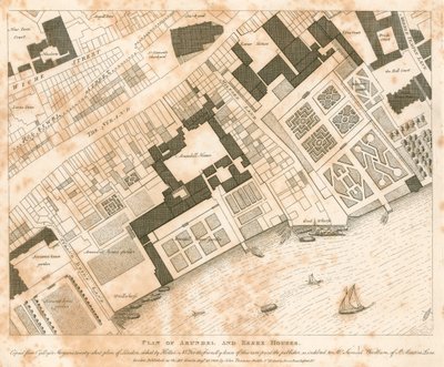 伦敦Arundel和Essex Houses的计划 作者 英语学校