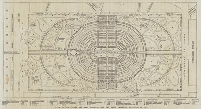 Plan of the Palace and Park designed for the Paris Universal Exhibition of 1867 (engraving) 作者 英语学校